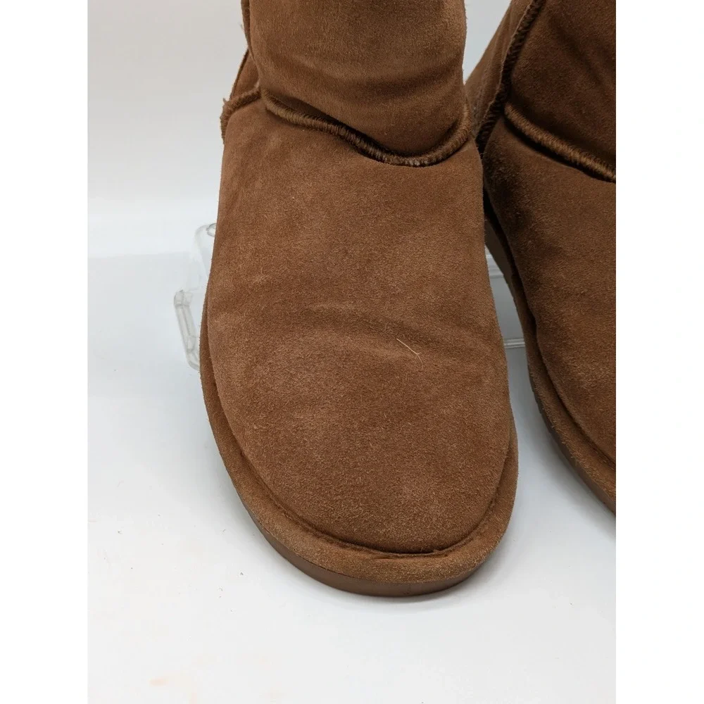 BEARPAW Women's Boots Size 11 Brown Suede Shearling Lined Tall Winter Boots